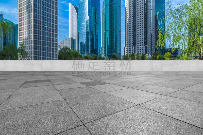 现代,空的,城市天际线,背景,正方形,办公室,正面视角,外立面,水平画幅,工作场所