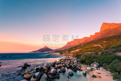 克里夫顿海滩,无人,白昼,紧迫,坎普湾,十二门徒岩,开普敦,水平画幅,沙子,户外