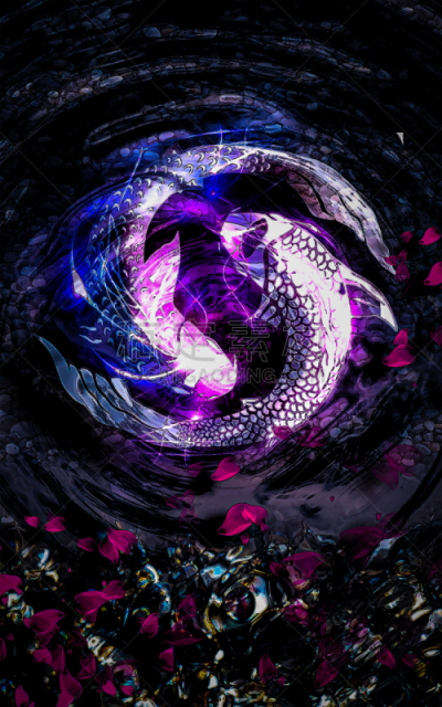 阴阳符,鱼类,无人,创造力,垂直画幅,图像,禅宗,美国,宁静,摄影