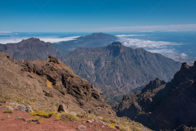 火山地形,帕尔马,岛,西班牙,加那利群岛,望远镜,水平画幅,山,天体物理学,大西洋群岛