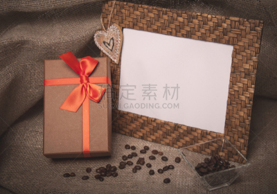 亚麻布,边框,包装纸,咖啡豆,烤咖啡豆,打褶,式样,折叠的,水平画幅,无人