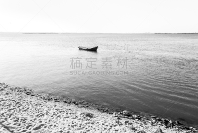 船,海洋,寂寞,在之间,自然,水,水平画幅,punta del este,无人,乌拉圭