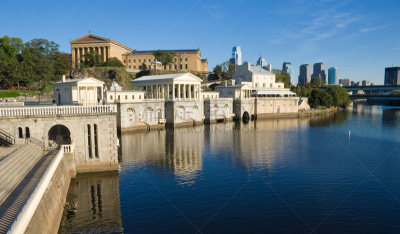 都市风景,建筑外部,舒约契尔河,费城,水,水平画幅,无人,户外,石材,滨水