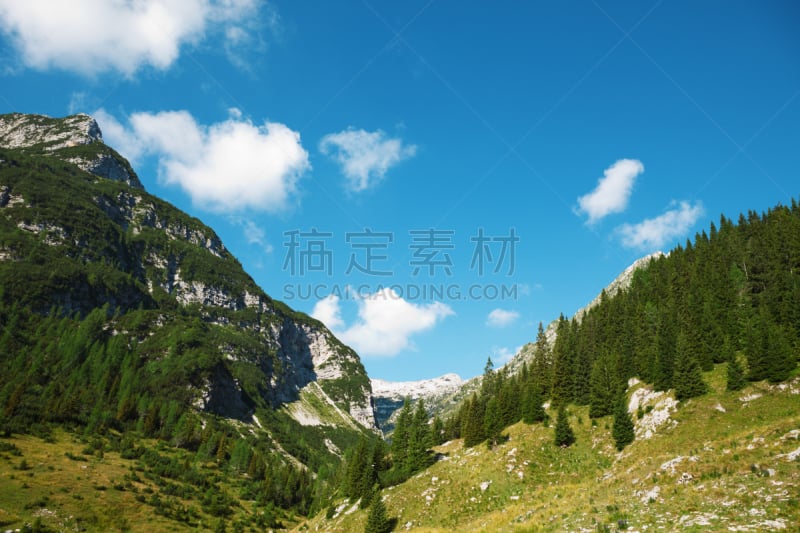 山,地形,julian alps,天空,水平画幅,无人,夏天,户外,草,云景