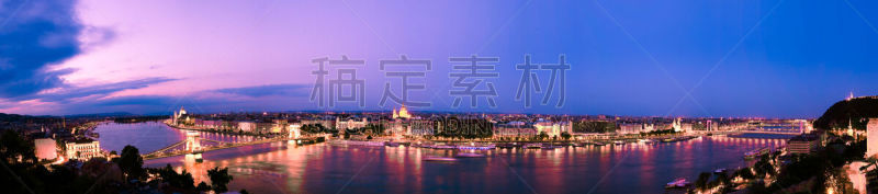 全景,布达佩斯,在上面,史蒂夫史密斯,佩斯州,客船,水平画幅,山,夜晚,无人