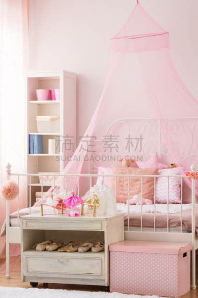 卧室,女孩,四柱床,垂直画幅,美,新的,灵感,仓库,器材箱,公主