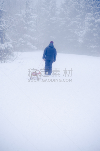 长橇,中年男人,寒冷,无忧无虑,仅男人,一个人,环境,仅一个男人,霜,雪