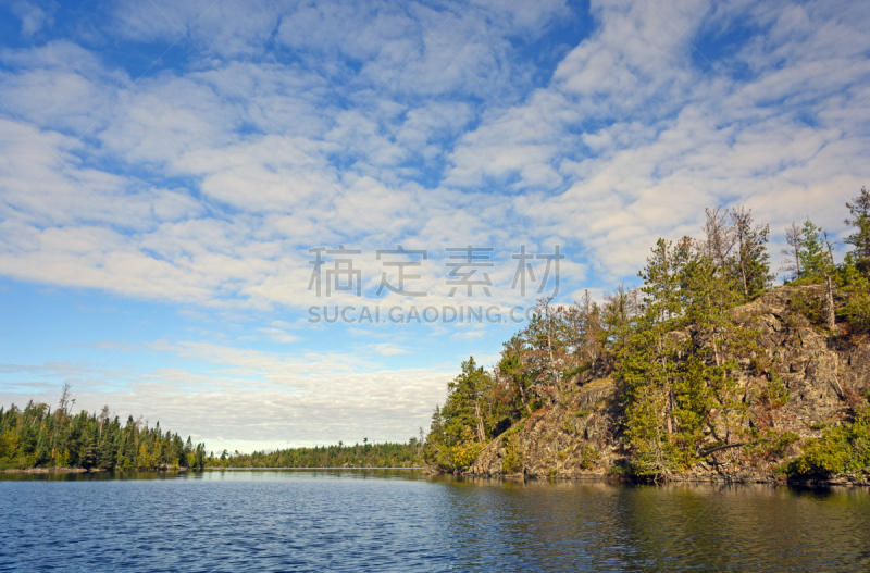 卷云,非都市风光,皮船,在上面,boundary waters canoe area,水,天空,水平画幅,无人,户外