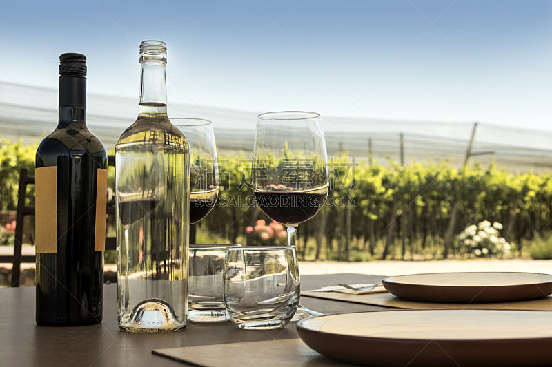 红葡萄酒,玻璃杯,瓶子,馨芳葡萄,那帕谷,马尔贝克,葡萄园,设拉子,黑皮诺葡萄,南非