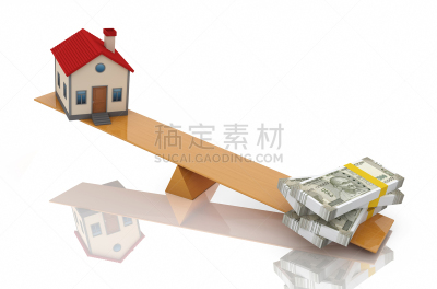 新的,房屋,模型,跷跷板,储蓄,水平画幅,银行,绘画插图,居住区,想法