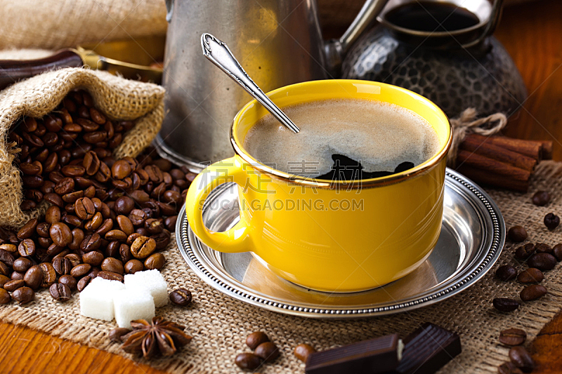 黑咖啡,褐色,水平画幅,无人,玉米,饮料,咖啡,甜点心,咖啡壶,烤的