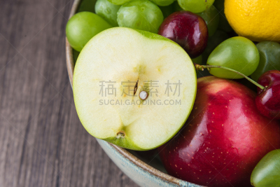 碗,水果,营养阶段,水平画幅,素食,无人,膳食,维生素,夏天,组物体