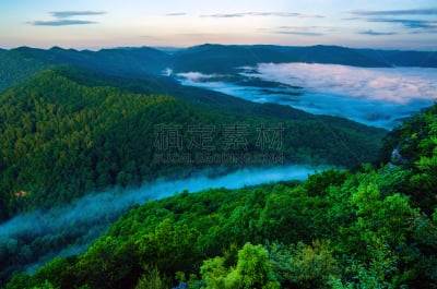 坎伯兰县,夏天,早晨,山口,坎波兰县高原,蓝色山脊山脉,阿巴拉契亚山脉,水平画幅,无人,户外