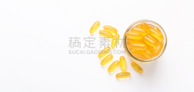 营养品,广口瓶,黄色,维生素d,胶囊,白色背景,鱼油,三个物体,欧米茄