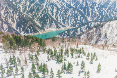 黑部水库,日本,水平画幅,雪,日本阿尔卑斯山脉,富山,户外,白色,运动,冬天
