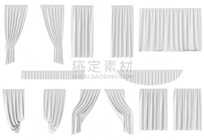 天鹅绒,丝绸,窗帘,华贵,舞台,白色,式样,分离着色,装饰,收集