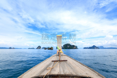 长尾船,泰国,传统,海滩,通勤者,南,甲米,名声,皮皮岛,普吉岛
