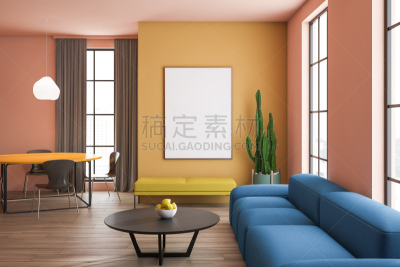 餐桌,起居室,华贵,沙发,现代,装饰物,窗户,三维图形,绘画插图