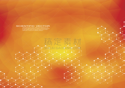 六边形,神经元,脱氧核糖核酸,分子结构,绘画插图,矢量,分子,背景,科学,健康保健