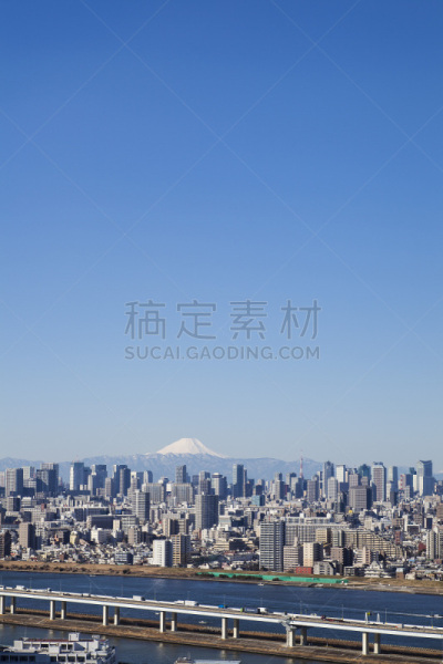 富士山,建筑业,摩天大楼,荒川河,微波塔,东京塔,城镇景观,垂直画幅,办公室,天空