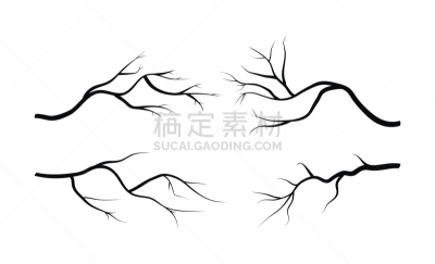 枝,符号,矢量,式样,计算机图标,嫩枝,秃树,死的,浮木,死亡的植物