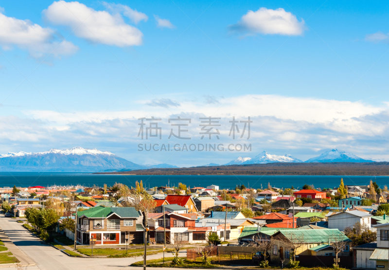 巴塔哥尼亚,智利,纳塔莱斯港,麦哲伦,直布罗陀海峡,南美,水,天空,水平画幅,雪