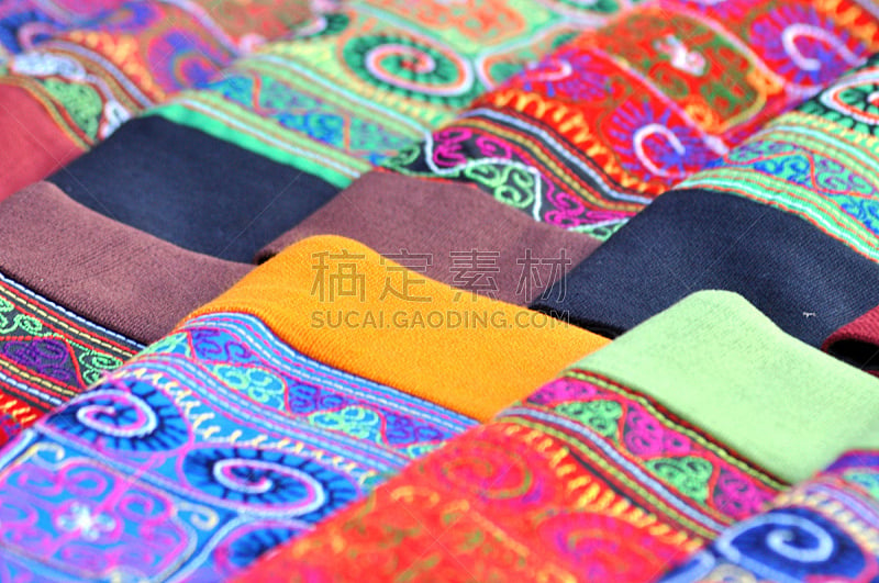 越南,女人头巾,丝绸,领巾,个人随身用品,水平画幅,纺织品,无人,窗帘,式样