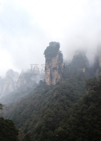 张家界,山,地形,中国,长沙,武陵源,沙岩,湖南省,山谷,自然公园