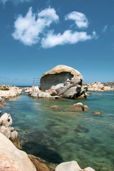 海滩,章鱼,动物头,海岸线,绿松石色,波浪,泻湖,岩石,户外,意大利