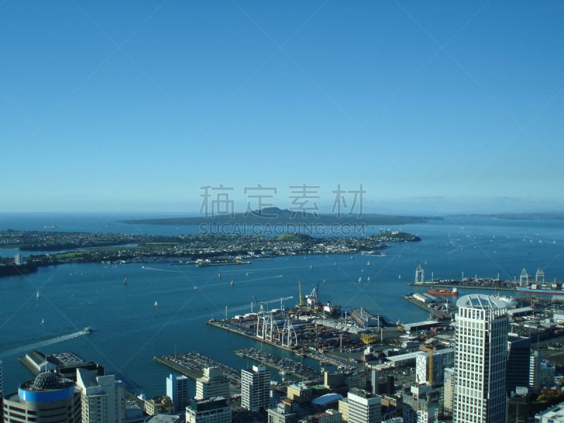 rangitoto channel,waitemata harbour,朗伊托托岛,hauraki gulf islands,奥克兰,水平画幅,无人,海港,城市天际线,货运