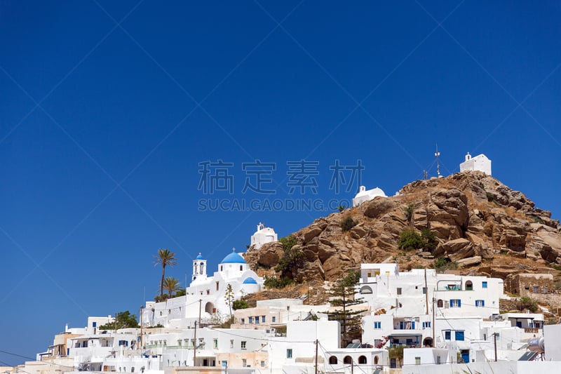 乡村,岛,ios,天空,古老的,旅行者,夏天,过去,都市风景