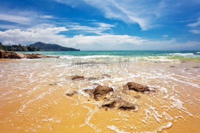 海滩,鸡尾酒,喷水推进艇,天空,水平画幅,沙子,夏天,户外,泰国,运动