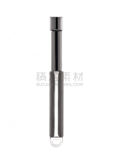 挖核器,垂直画幅,图像聚焦技术,选择对焦,饮食,无人,白色背景,背景分离,烹调用具,不锈钢