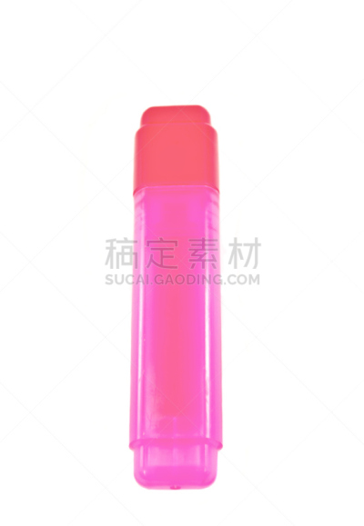 荧光笔,水笔,特写,粉色,创造力,红色,毡尖笔,白色背景,条形码,一个物体