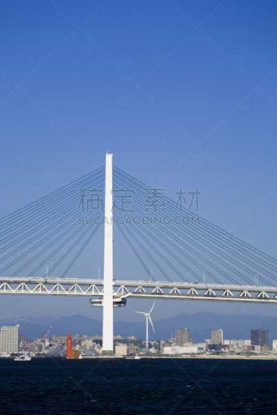横滨海湾大桥,横滨,垂直画幅,无人,亚洲,日本,东亚,关东地区,城市,摄影