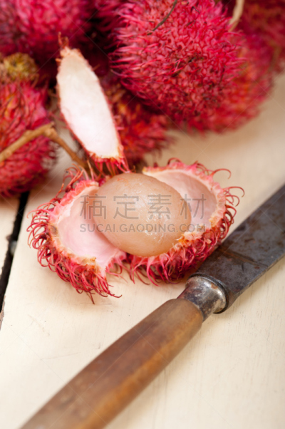 红毛丹,清新,水果,垂直画幅,无人,餐刀,生食,维生素,组物体,特写