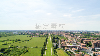 米兰,行人,城市天际线,航拍视角,意大利,现代,摄像机拍摄角度,林荫大道,米兰式食物,自行车道