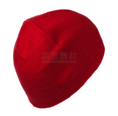 羊毛帽,红色,白色背景,分离着色,个人随身用品,太空,水平画幅,秋天,无人,时尚