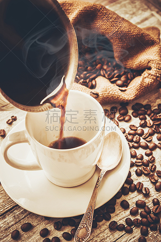 咖啡杯,选择对焦,咖啡豆,饮料,紧迫,土耳其,清新,杯,食品,信函