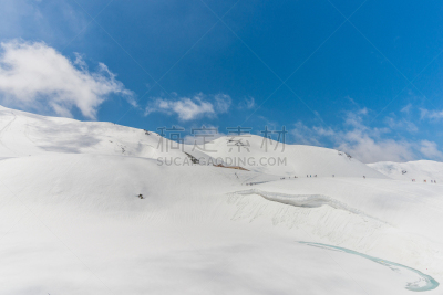 雪,山,蓝色,高处,在下面,天空,水平画幅,日本阿尔卑斯山脉,富山