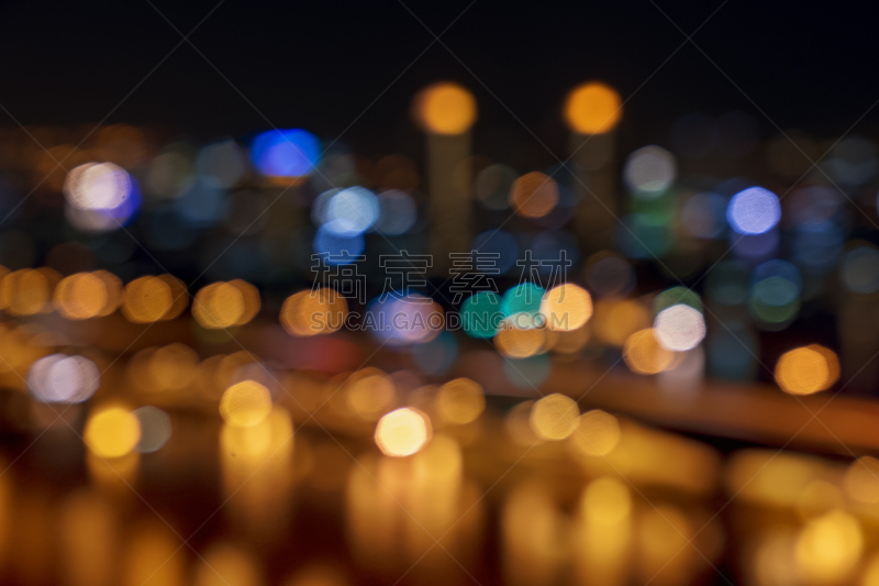 抽象,黄色,夜视,背景虚化,暗色,新的,水平画幅,夜晚,无人,户外