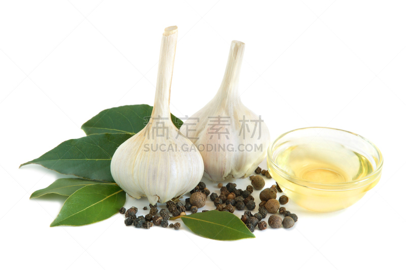 清新,香料,芳香的,水平画幅,无人,胡椒,干的,橄榄油,月桂树,特写