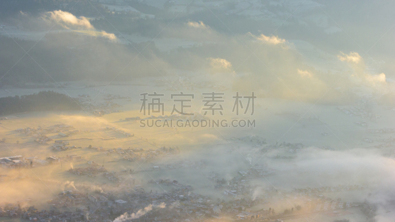 奥地利,阿尔卑斯山脉,天空,水平画幅,雪,无人,早晨,户外,萨尔茨堡州,高处