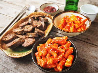 年糕,韩国泡菜,韩国食物,水平画幅,蛋糕,膳食,香料,小吃,泰国,辣炒年糕
