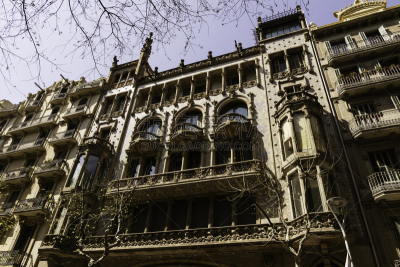 巴塞罗那,建筑体,格拉西亚鲍尔,窗户,加泰隆尼亚,水平画幅,建筑,阳台,欧洲,有机食品