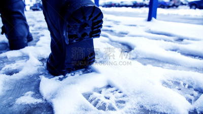 雪,靴子,痕迹,冬天,脚印,不卫生的,台阶,水平画幅,阴影,户外