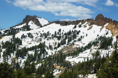 拉森山,地热发电站,东北方向,公园,水平画幅,高视角,雪,无人,火山地形,户外