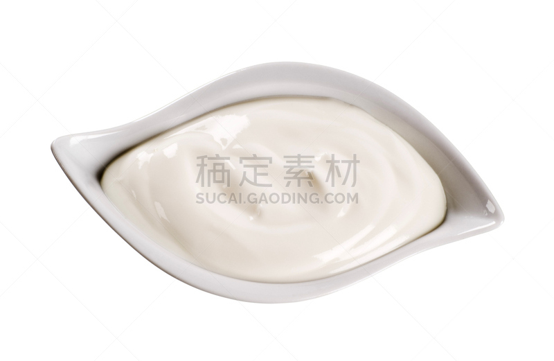 酸奶,白色,碗,餐具,奶制品,水平画幅,无人,现代,凝乳,瓷器