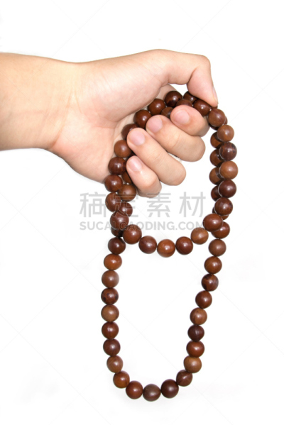 佛教,白色背景,拿着,念珠,马拉岛,唱圣歌,可兰经,灵性导师,垂直画幅,灵性