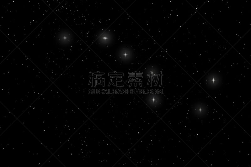 大熊座,星座,北斗七星,天空,星系,水平画幅,形状,夜晚,无人,符号